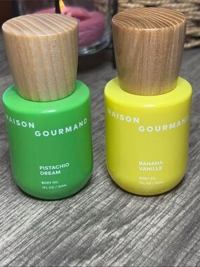 🍄5 for $35🍄 MAISON GOURMAND Pistachio Dream & Banana Vanille Body Oils